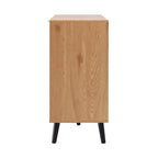 Wood Sideboard Buffet Cabinet with Storage, 3 Drawers & 2 Doors, Dining Room Console Table