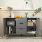 Wood Sideboard Buffet Cabinet with Storage, 3 Drawers & 2 Doors, Dining Room Console Table