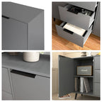 Wood Sideboard Buffet Cabinet with Storage, 3 Drawers & 2 Doors, Dining Room Console Table