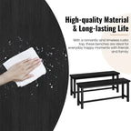 Industrial Dining Benches Set of 2, 38.6"L Wood & Steel Bench, 250 lbs Capacity, Rustic Style