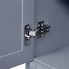 Tall Wide Storage Cabinet - 2 Doors - 3 Drawers + 1 Cabinet - Adjustable Shelf - MDF - Waterproof - Anti-Tip - Metal Hardware - 3 Tiers - Multi-Purpose Bathroom