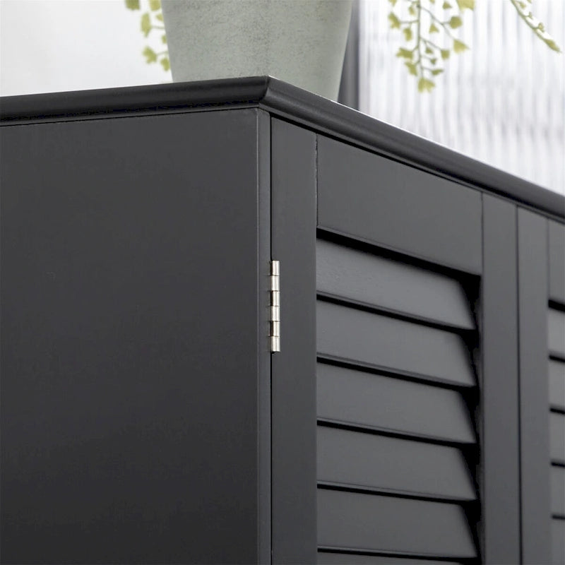 Tall Narrow Bathroom Storage Cabinet - 71.75"H - MDF - Adjustable Shelf - Magnetic Doors - Anti-Tip - 132 lbs Capacity - 23.5"W x 11.75"D - Multi-Purpose