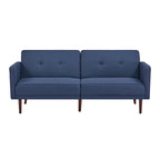 Convertible Sofa Bed 76"W, 3-Seat with Split Back, Removable Arms, Pine Wood Frame, Polyester