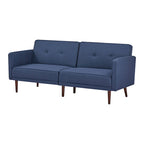 Convertible Sofa Bed 76"W, 3-Seat with Split Back, Removable Arms, Pine Wood Frame, Polyester