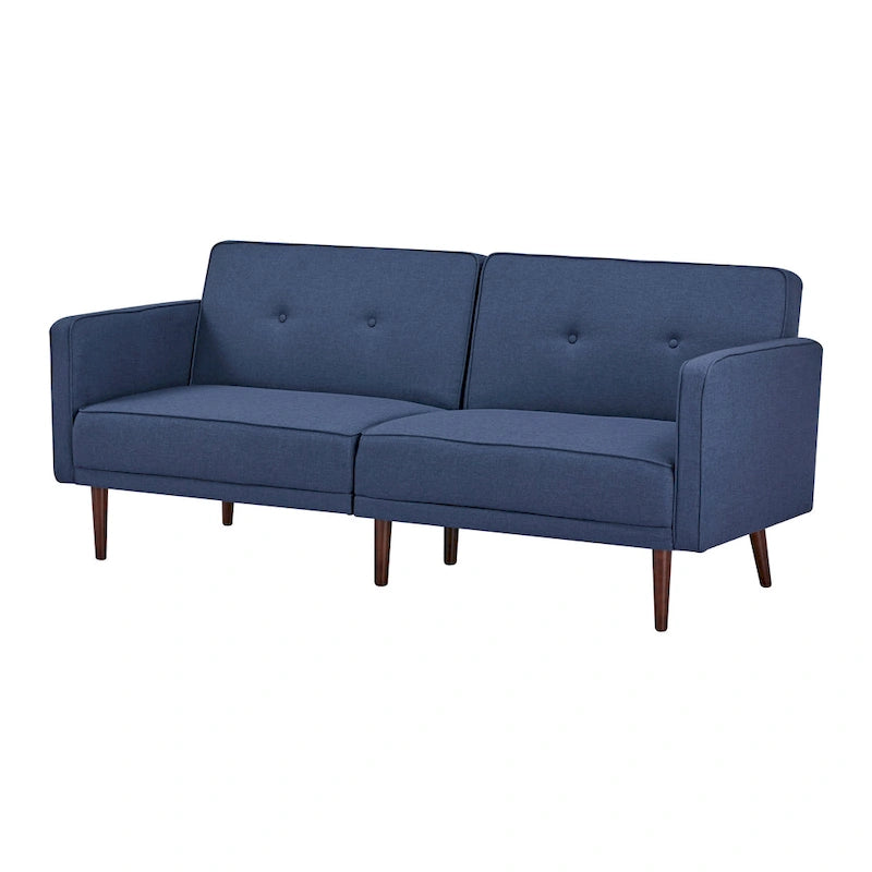 Convertible Sofa Bed 76"W, 3-Seat with Split Back, Removable Arms, Pine Wood Frame, Polyester