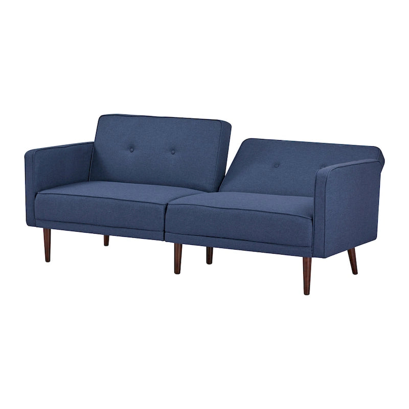 Convertible Sofa Bed 76"W, 3-Seat with Split Back, Removable Arms, Pine Wood Frame, Polyester