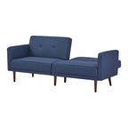 Convertible Sofa Bed 76"W, 3-Seat with Split Back, Removable Arms, Pine Wood Frame, Polyester