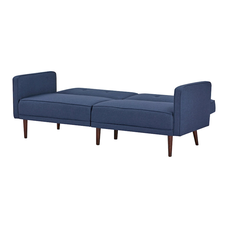 Convertible Sofa Bed 76"W, 3-Seat with Split Back, Removable Arms, Pine Wood Frame, Polyester