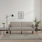 Convertible Sofa Bed 76"W, 3-Seat with Split Back, Removable Arms, Pine Wood Frame, Polyester