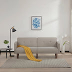 Convertible Sofa Bed 76"W, 3-Seat with Split Back, Removable Arms, Pine Wood Frame, Polyester