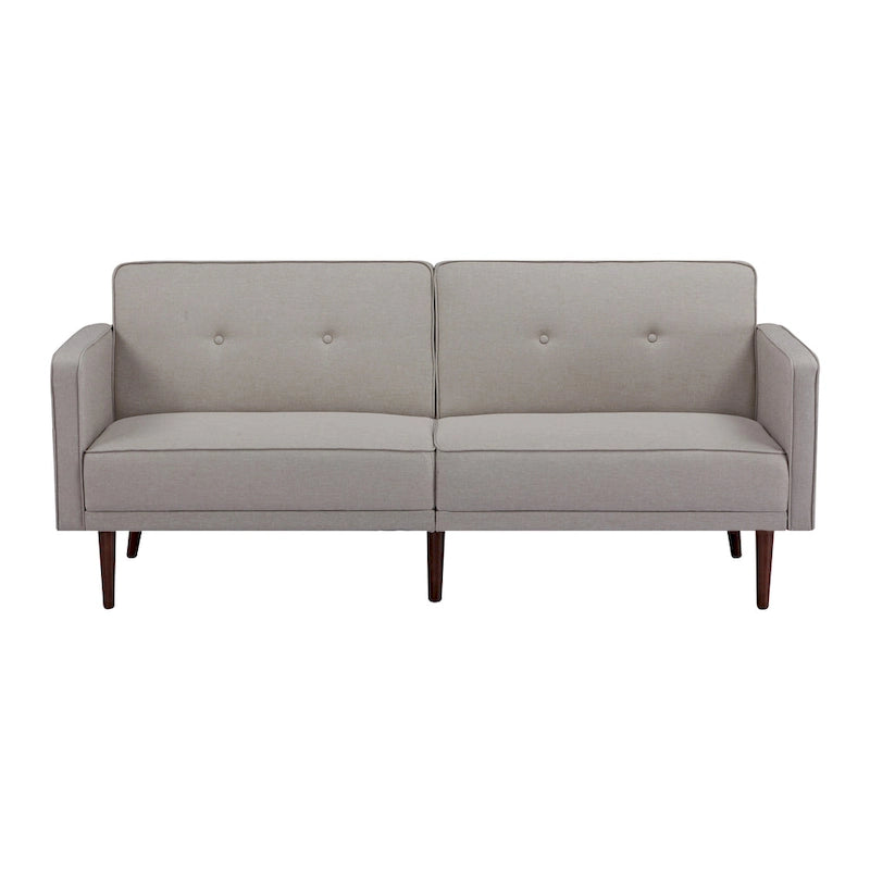 Convertible Sofa Bed 76"W, 3-Seat with Split Back, Removable Arms, Pine Wood Frame, Polyester