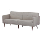 Convertible Sofa Bed 76"W, 3-Seat with Split Back, Removable Arms, Pine Wood Frame, Polyester