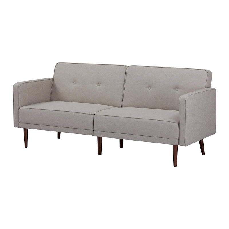 Convertible Sofa Bed 76"W, 3-Seat with Split Back, Removable Arms, Pine Wood Frame, Polyester