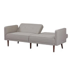 Convertible Sofa Bed 76"W, 3-Seat with Split Back, Removable Arms, Pine Wood Frame, Polyester