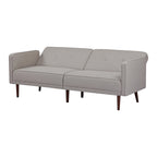 Convertible Sofa Bed 76"W, 3-Seat with Split Back, Removable Arms, Pine Wood Frame, Polyester