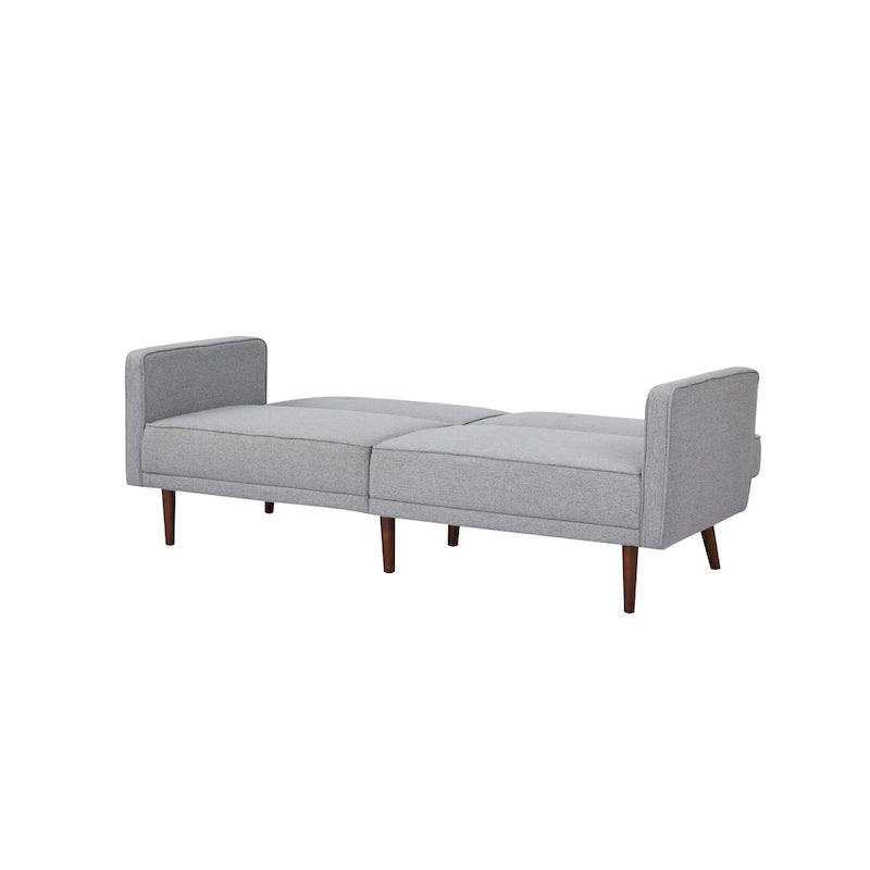Convertible Sofa Bed 76"W, 3-Seat with Split Back, Removable Arms, Pine Wood Frame, Polyester