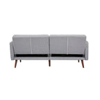 Convertible Sofa Bed 76"W, 3-Seat with Split Back, Removable Arms, Pine Wood Frame, Polyester