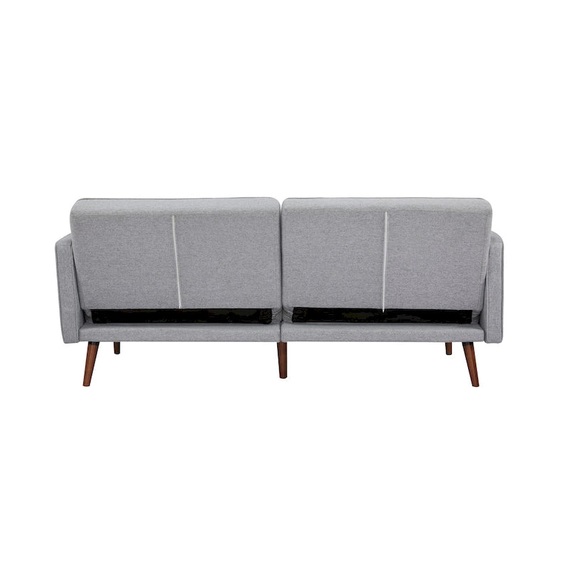 Convertible Sofa Bed 76"W, 3-Seat with Split Back, Removable Arms, Pine Wood Frame, Polyester