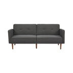 Convertible Sofa Bed 76"W, 3-Seat with Split Back, Removable Arms, Pine Wood Frame, Polyester