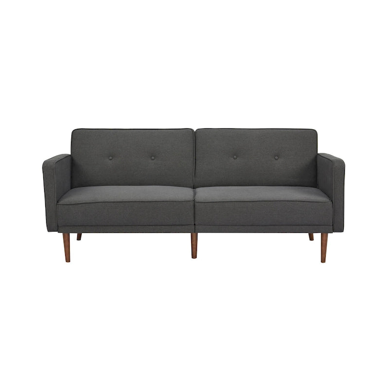 Convertible Sofa Bed 76"W, 3-Seat with Split Back, Removable Arms, Pine Wood Frame, Polyester