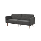 Convertible Sofa Bed 76"W, 3-Seat with Split Back, Removable Arms, Pine Wood Frame, Polyester