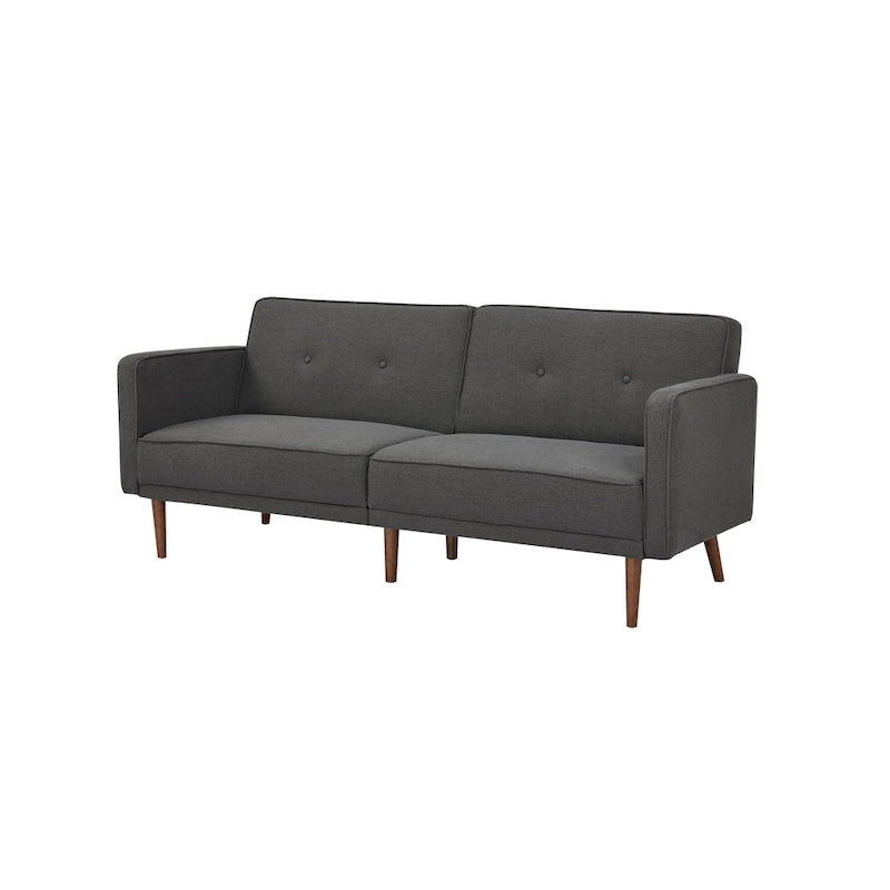Convertible Sofa Bed 76"W, 3-Seat with Split Back, Removable Arms, Pine Wood Frame, Polyester