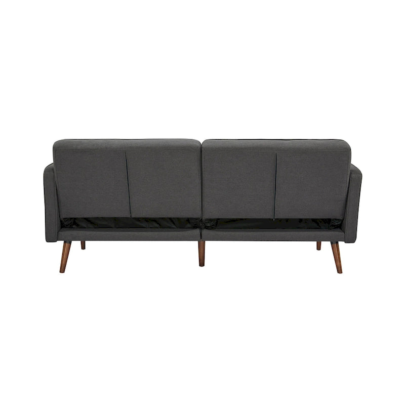 Convertible Sofa Bed 76"W, 3-Seat with Split Back, Removable Arms, Pine Wood Frame, Polyester