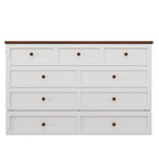 Solid Pine Murphy Bed Chest with Charging Station - Convertible Space-Saving Guest Bed, Large Rolling Storage Drawer - Multi-Purpose Furniture