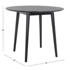 35" Round Folding Dining Table, Space-Saving Collapsible Kitchen Table, 29"H, Versatile Design