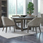 Cascade Falls Satin Espresso 5 Piece Pedestal Table Set with Chairs