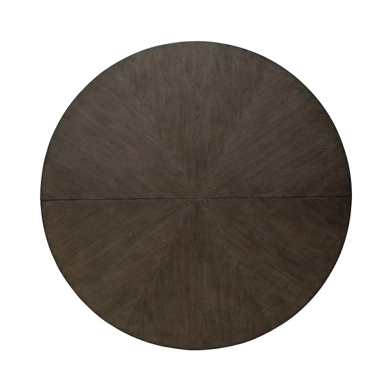 5-Piece Dining Set with Extendable Pedestal Table & 4 Upholstered Chairs, Rubberwood, Espresso Finish